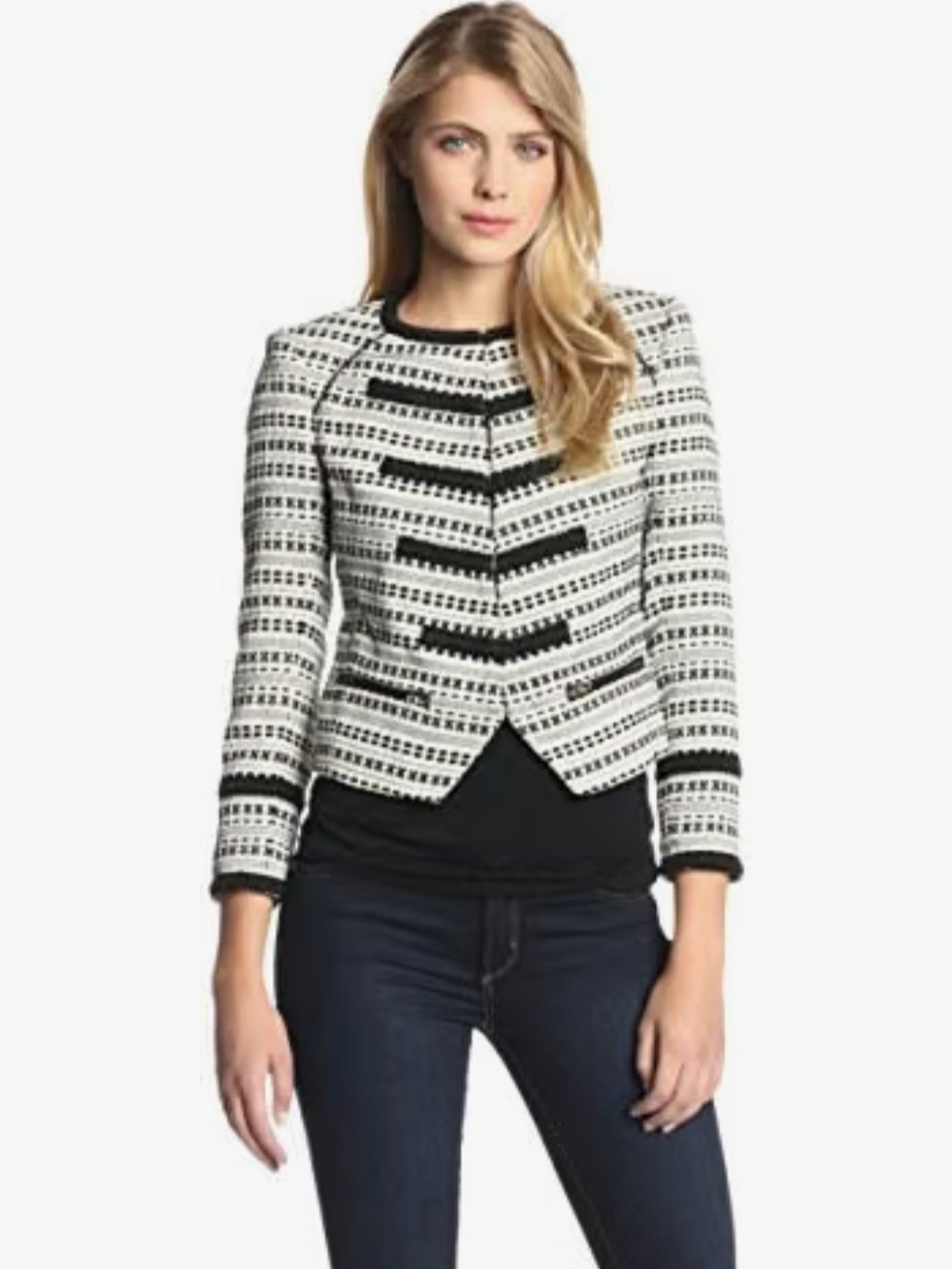 Juicy Couture Jacquard Blazer Jacket Office Wear Business Casual Versatile